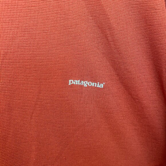 Patagonia Capilene Size L Large Short Sleeve T Shirt Men Orange Stretch - Picture 2 of 16
